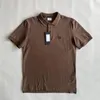 Herr mode lapel knapp elastisk pärla bomullspolo skjorta avancerad affär casual halva hylsa skjorta t-shirt