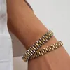 Bangle Aanslag Gratis 2023 Roestvrij Staal Goud Kleur Afneembare Polsbandjes Armbanden Armbanden Voor Vrouwen Mannen Wrap