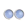 Stud Fashion Opal Boucles d'oreilles en acier inoxydable brève bordée rose ronde Gem Boucle d'oreille pour les femmes Accessoires Pendientes Cadeau de mariage Drop Dhzwi