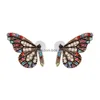 Dingle ljuskrona glasfjärilarvingör örhängen unik enkel design med exklusiv färgpalett för kvinnor droppleverans smycken dhahx