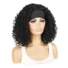 Fryzury Krótki opaska na głowę Bob Curly dla czarnych kobiet Kinky Head Band Syntetyczna głęboka fala z okładami Peruca Cosplay 230609