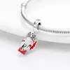 925 Pandora takılar için gümüş mücevher boncuklar kolye kadın bilezikler boncuk yeni gümüş renk kırmızı cazibe