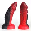 Uccelli realistici Dildo vividi Mostro carino Liscio Grasso Plug anale Vagina Dual Purpose Dongs Lesbiche Gay Unisex Dick Insert Butt Anus AV SM Bacchette magiche Bastoncini Masturbatore