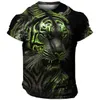 Homme Tee-shirt Tee-shirts Graphique Animal Tigre Col Ras du Cou Vêtement Tenue Impression 3D De plein air Quotidien Manches Courtes Imprimé Styliste Rétro Vintage