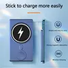 Free Customized LOGO 5000mAh Magnetic Power Banks For Iphone 13 12 Pro Max Apple Watch Airpods Pro Induction Wireless Fast Charging External Battery