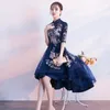 Vestido de festa de casamento oriental feminino cheongsam estilo tradicional chinês elegante qipao vestidos longos retrô