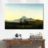 Handcrafted Canvas Artwork Landscape Bohemian Landscape by Caspar David Friedrich Painting for Bathroom Contemporary