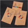 Charm Bracelets Handmade 7 Chakra Beaded Bracelet Amethyst Agate Stone Bead Braid Jewelry For Women Men Drop Delivery Dhi6G