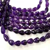 16 Strand Natural Amethyst Qaurtz Pear Drop Amethyst Facetterade tårfall Briolettes 8-20 mm Loose Gemstone Drops Pärlor Hög Q2327