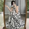 Abiti casual 2023 Summer Elegant Ladies Boho Loose Dress Women Sexy Off The Shoulder Holiday Beach Robe Maxi Vestidos