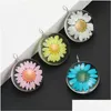 Charms Fashion Colorf Высушенное цветок Маленький грипп для ювелирных изделий для изготовления стеклянной подвесной кулон