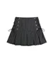 Skirts Y2k Pleated Skirt Women Sexy High Waist Grey Stripe Bandage Mini Skirts Summer A Line Skirt Vintage Harajuku Streetwar 230609