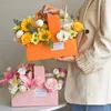 Gift Wrap 5pcs Handle Thickened Paper Box Holiday Wrapping Milk Tea Coffee Cake Bouquets Of Flowers Flower Arranging Boxes