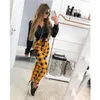 Spodnie damskie Capris Women Casual Style Spodni Plaid Print Midwaist Spring and Autumn Bottoms 230609