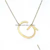 Pendant Necklaces Arrival 26 Letters Initial Necklace Sier Gold Color Alphabet Women Kolye Collier Friends Family Name Jewelry Drop Dhxh8