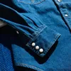 Chemises décontractées pour hommes Chemise Poche Classique Tailor Flower Long Retro Fit Manches pour hommes Heavyweight American Slim Denim Button Western Brando