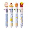 12/60 PCS Creative 10-Color Fast Food Pommes Fries Hamburg Ballpoint Penns Graffiti Handskriven penna Julklapppriser