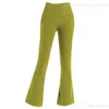 Yoga Training Flared Pants Girl Soft Sanding Sport Yogas Pants High Waist Fitness Bell Bottoms Fast and Free Exercise Naked Full Length Breathable