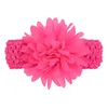 Hair Accessories Cute Baby Girls Mesh Flower Headband Elastic Crochet Children Bands Born