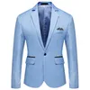 QNPQYX New Men's Blazers Slim Fit Single Breasted Suits Youth Fashion Casual Wedding Banquet Dress Coat