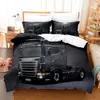 Ensembles de literie 3D camion lourd Scania ensembles housse de couette avec taie d'oreiller double pleine reine roi literie linge de lit 230609