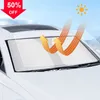 Nya bilvindrutesolskuggblock uppgraderade och förtjockade anti UV Sun Front Window Sunshade fällbara täcken för bilbil SUV