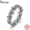 Wedding Rings 925 Sterling Silver Stacked Daisy Flower Finger Ring Floral for Women Gift Romantic Retro Style Fine Jewelry SCR397 230609