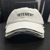 Белые веки модные бейсболка мужчины 1 1 Vetements Женщины вышивающие шляпы VTM Caps лучше всего продавать 2022