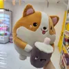 Cute Round Corgi Plush Toy Milk Tea Shiba Inu Fat Dogs Girl Children Gift Decoration 11.81inch 30cm LA641