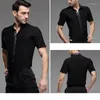Scena Zużycie Wysokiej jakości męskie ubrania z tańca łacińskiego Czarna kurtka Koszulka Koszulka Mężczyźni Chacha Square Dorośli mężczyźni Tops Ballroom B-5997