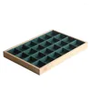 Jewelry Pouches Arrival Bamboo Wood Plate Earrings Ring Watch Jade Display Pallet Organizer Box