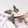 Dingle ljuskrona glasfjärilarvingör örhängen unik enkel design med exklusiv färgpalett för kvinnor droppleverans smycken dhahx