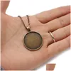 Pendentif Colliers Bronze Chaîne Collier Avec Plateau À La Main Cabochon Bijoux Fournitures Pour La Vente En Gros Drop Delivery Pendentifs Dhrxk