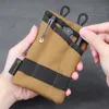 Outdoor Zakken 123PC Tactische Molle Pouch EDC Opbergtas Draagbare Tool Opvouwbare Creditcard Clip Portemonnee Wandelen Opknoping Taille 230609