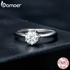 Anneaux de mariage 08CT Bague ronde en plaqué or 14 carats pour femmes D Couleur VVS1 EX Lab Diamant Fiançailles 925 Argent Sterling 230609