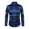 Men's Casual Shirts Men Long Sleeve Button Turn-down Collar Formal Shirt Wedding Work Party Smart Tops High Quality Clothing 2023