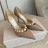 Summer Luxury Shoes Lady High Heel Party Wedding Shoes New Arrival Designer Heels Fashion Sexy Dress Shoes مدبب إصبع القدم الأسود أبيض 4 أنماط الحذاء الحذاء حجم 35-42