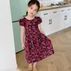 Flickans klänningar Girl Dress Princess Fairy Floral Backless Casual Sundress Holiday Beach Party Wedding Children Summer Clothing Style 230609