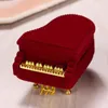 ジュエリーポーチリングボックス1PCS 6.5x5x5.4cmベルベット素敵な赤いピアノネックレスイヤリングjewellryラップ卸売用casギフトボックス