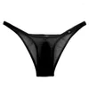 Cueca masculina biquíni cueca 2023 projetada cintura baixa sexy cuecas masculinas gay bolsa de pênis náilon jockstrap