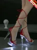 Sandalen 5 inch Sexy Fetish Platform Flash Enkelbandje Stripper Pole Dance Schoenen Nachtclub Modellen Show Party Full Dress