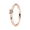 Cluster Rings 14K Rose Gold Jewelry Radiant Heart Stack Anel de dedo para mulheres Casal Alianças de casamento Prong Setting Clear CZ Valentine's