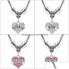 Chain New Fashion Jewelry Pink White Blue Crystal Heart Teacher Charm Bracelet Snake Love Beads Teachers Day Gifts Drop Delivery Brac Dhb9X