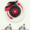 Coche de pedales para niños, 4 neumáticos de goma, juguete para montar con 3 asientos ajustables, color rojo y azul, Go-Kart para niños