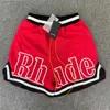 Мужские шорты высокого качества Rhude Morant, соответствующие американские уличные сетчатые баскетбольные шорты, свободные повседневные мужские шорты