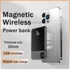 Gratis anpassad logotyp 10000mAh MacSafe Battery Bank Magnetic Power Bank Wireless Charger för iPhone 14 13Pro 12Promax Externt Auxiliary Battery Pack