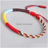 Bracelets à breloques Noeud Tibétain Colorf Charms Pour Chance Style Uni Drop Delivery Jewelry Dhlxh