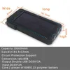 Gratis anpassad logotyp Solar Power Bank Portable 30000MAH Charger 2USB Waterproof Extern Battery Charger ficklampan för iPhone Xiaomi Samsung