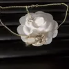 Дизайнерское модное ожерелье с подвеской для женщин Розовое сердце Цепь 18-каратного позолоченного медного сплава Письмо Подвеска Ожерелья Ювелирные изделия