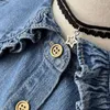 Papillon risvolto in denim colletti finti camicia da donna maglione colletto staccabile camicetta mezzo vestito da ragazze decorative falso